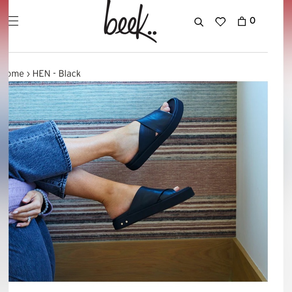 NEW Beek leather crisscross sandals sz 8.